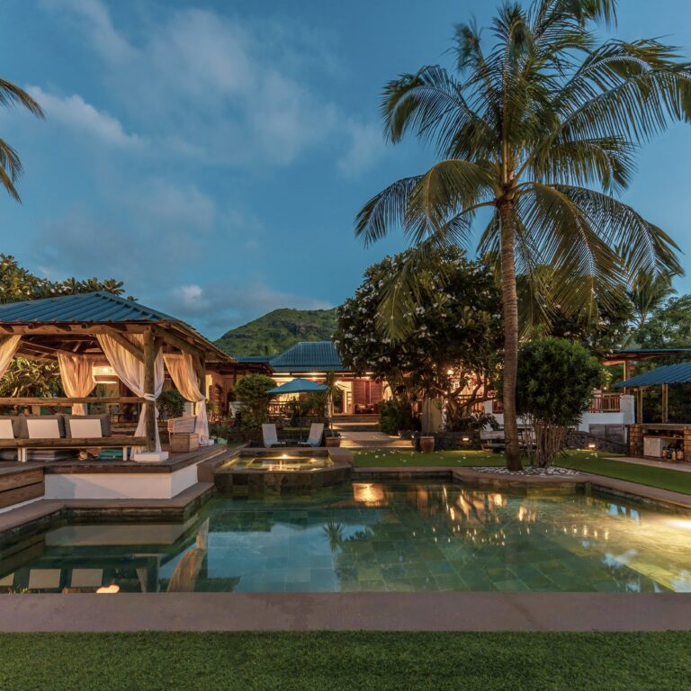 shanti-ghar-guest-house-tamarin-mauritius-pool-view-garden-outdoor-space-location-tropical-exterior-stay-kiosk-sunbed-about